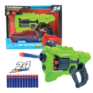 thunder-strike-gun-with-6-dart-rotating-drum-24-soft-suction-darts
